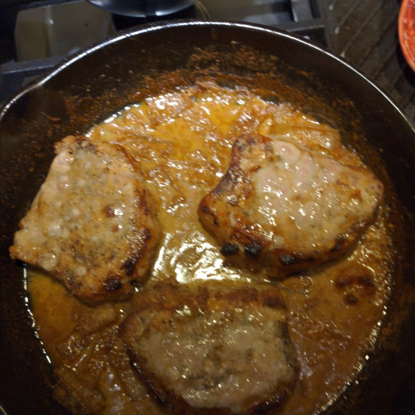 Cast Iron Skillet Pork Chops with Dijon Sauce