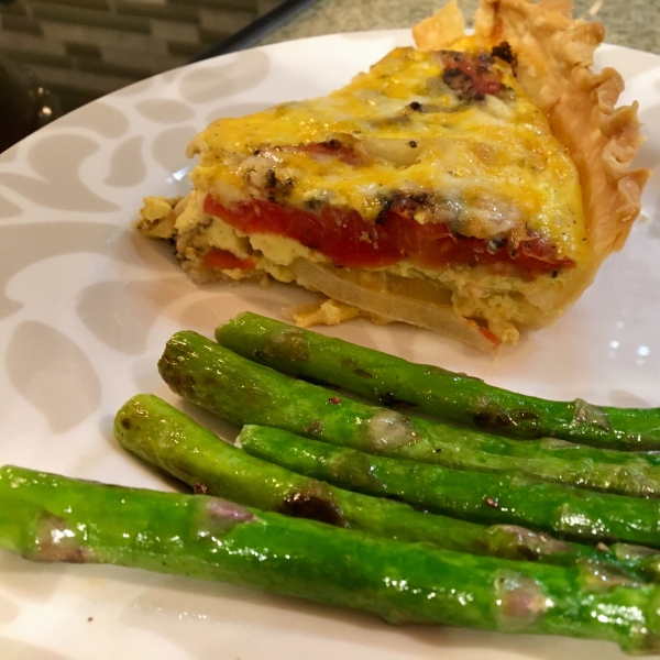 Tomato and Basil Quiche