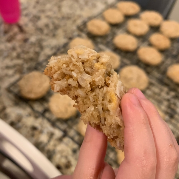 Chewy Crispy Coconut Cookies