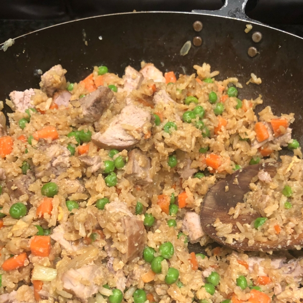 Spicy Cauliflower Fried 'Rice' with Pork