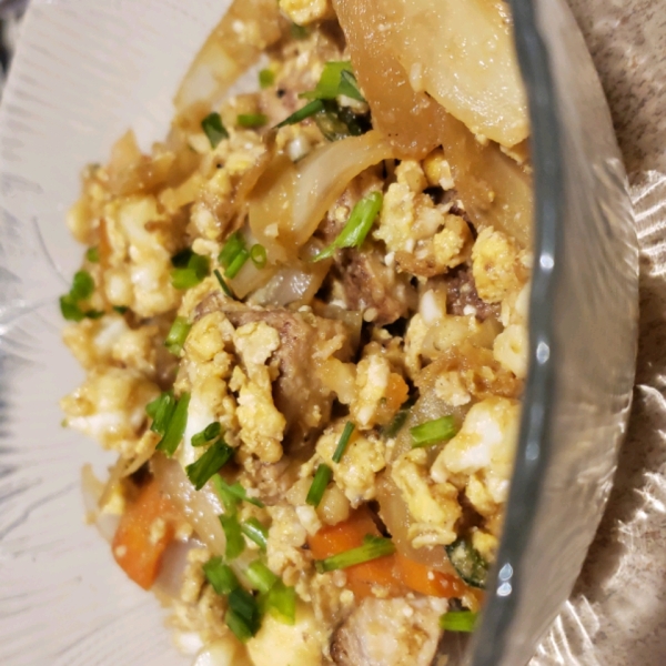 Spicy Cauliflower Fried 'Rice' with Pork