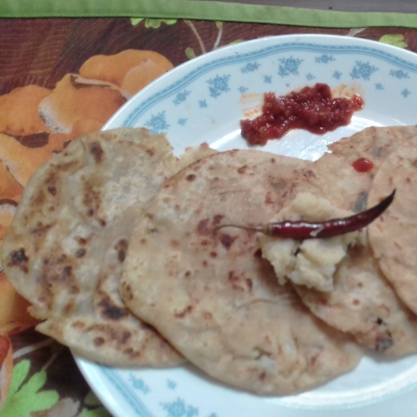 Indian Potato-Stuffed Paratha