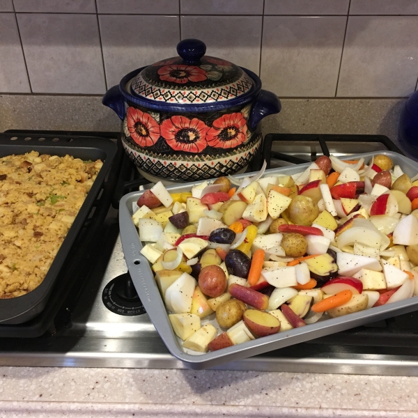 Bacon and Bourbon Thanksgiving Stuffing