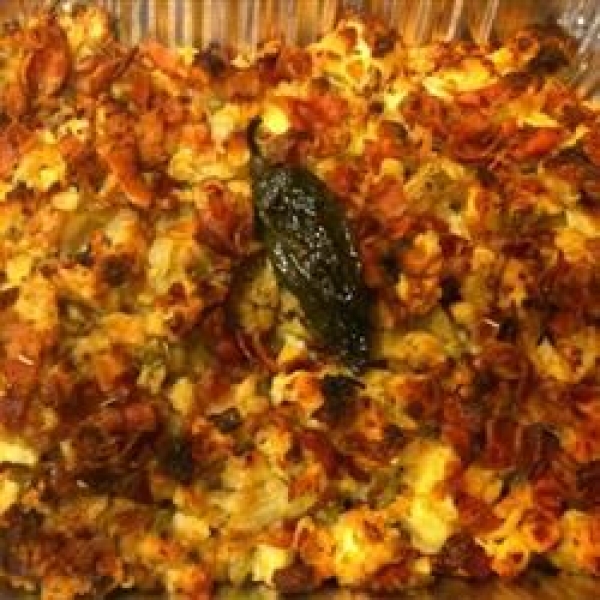 Bacon and Bourbon Thanksgiving Stuffing