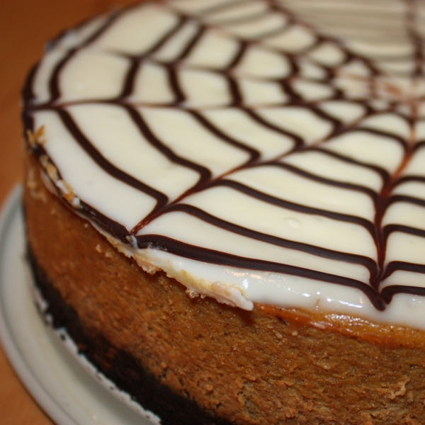 Spiderweb Pumpkin Cheesecake