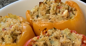 Nick's Feta and Artichoke Stuffed Peppers