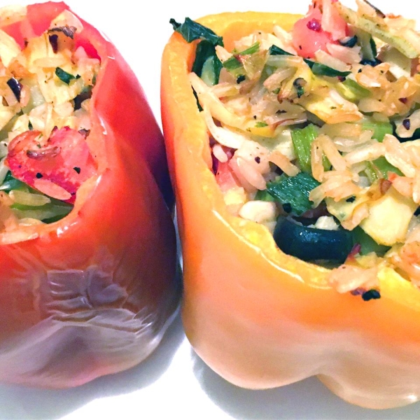 Nick's Feta and Artichoke Stuffed Peppers