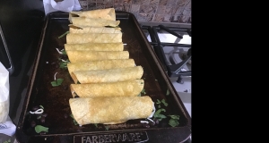 Baked Black Bean and Spinach Flautas