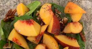 Spinach Salad with Peaches and Pecans