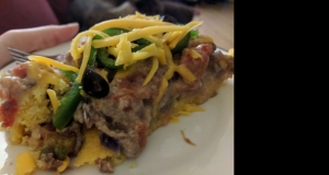 Mexican Corn Bread Casserole with Turkey