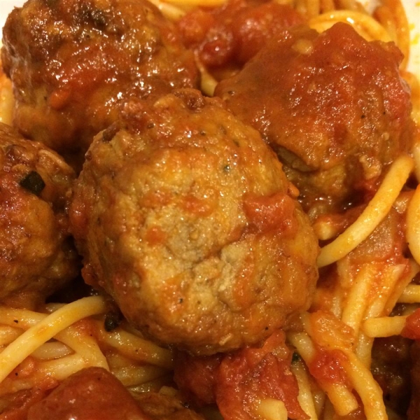 Healthier Italian Spaghetti Sauce with Meatballs