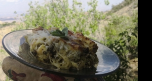 Spaghetti Squash with Pesto and Tofu