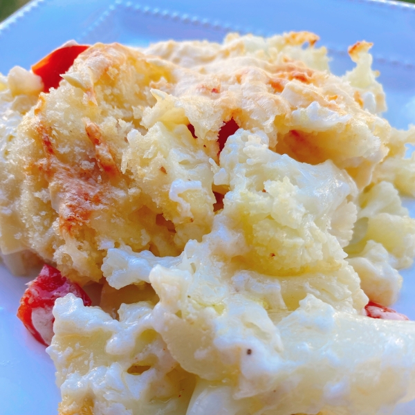 Cauliflower Parmigiana with Gruyere Sauce