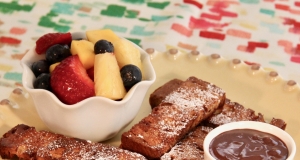 Baked Babka French Toast Sticks with Chocolate Dipping Sauce