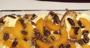 Peaches and Cream French Toast Bake