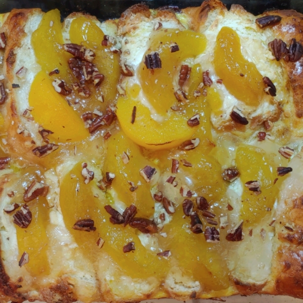 Peaches and Cream French Toast Bake