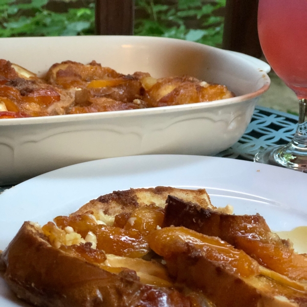 Peaches and Cream French Toast Bake