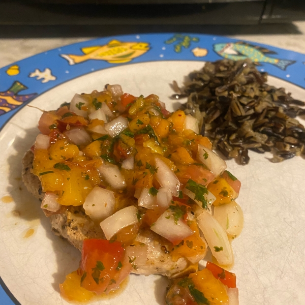 Grilled Pork Chops with Fresh Nectarine Salsa