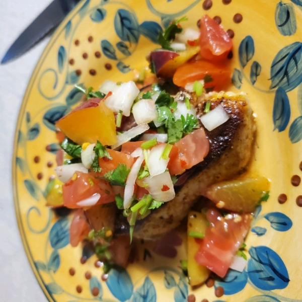 Grilled Pork Chops with Fresh Nectarine Salsa