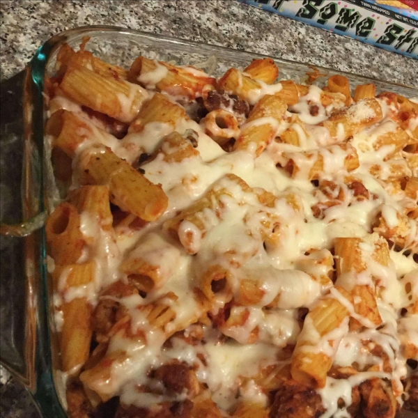 Chicken Parmesan Pasta Casserole