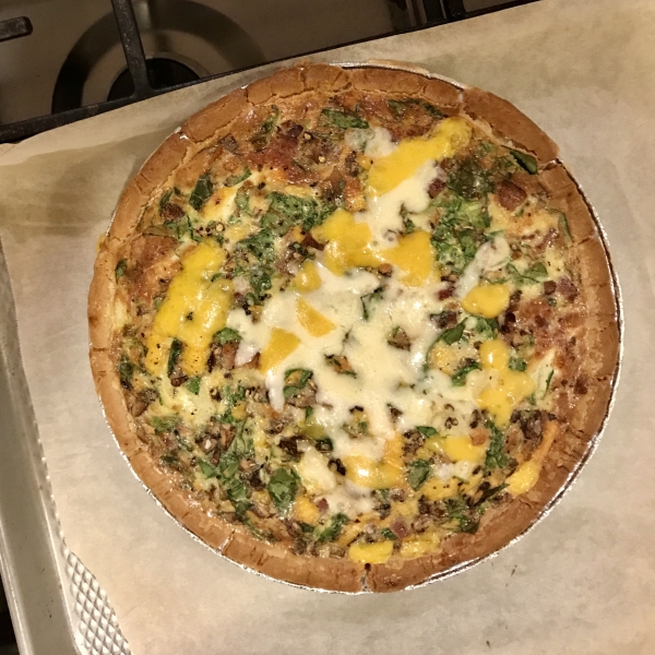 Belle and Chron's Spinach and Mushroom Quiche