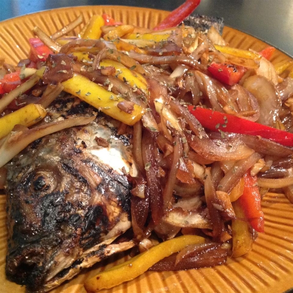 Fried Whole Tilapia with Basil and Chilies