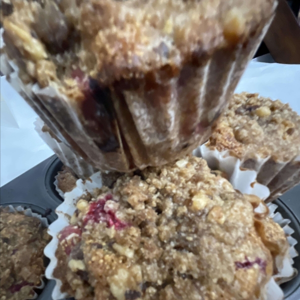 Banana Walnut Cranberry Muffins