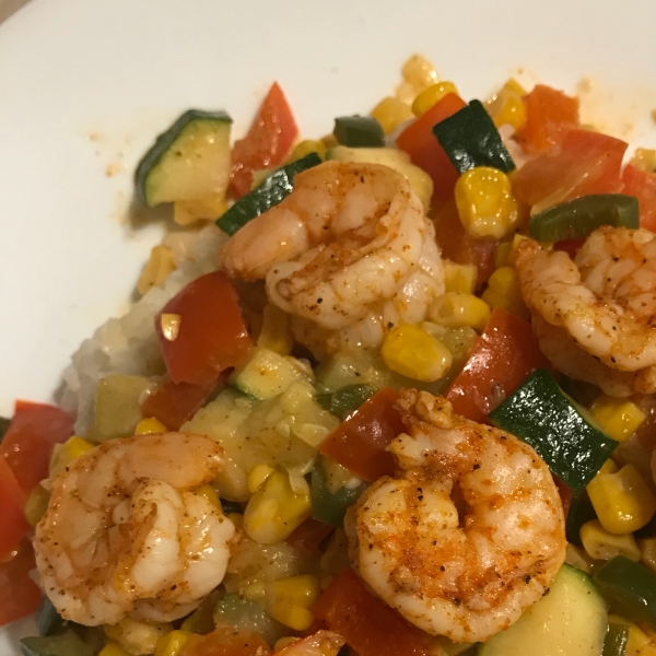 Shrimp and Sweet Corn Maque Choux