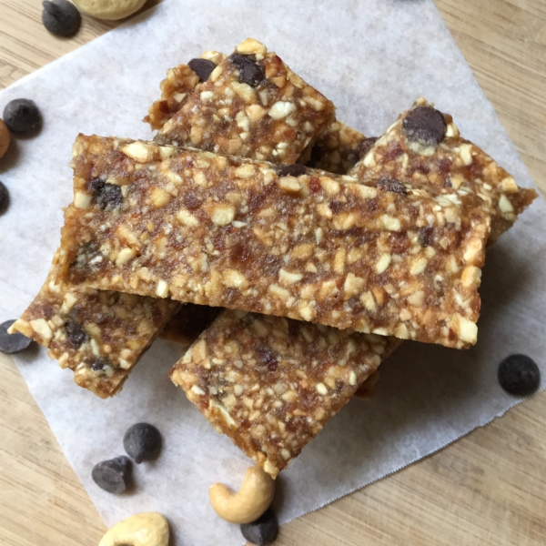 Chocolate Chip Cashew Date Bars