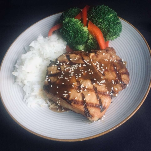 Grilled Teriyaki Pork Chops