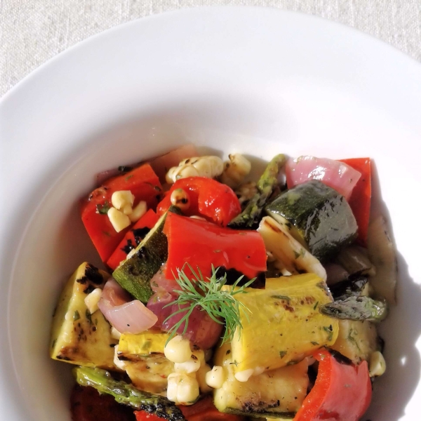 Grilled Vegetable Salad with Fresh Herb Vinaigrette