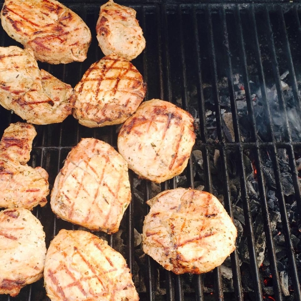 Succulent Grilled Hickory Pork Chops