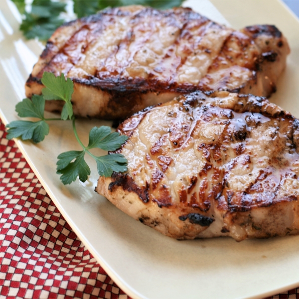 Succulent Grilled Hickory Pork Chops