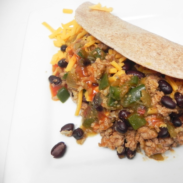 Mexican Black Bean and Turkey Wraps