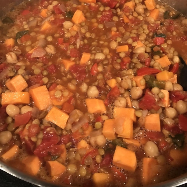 Lentil and Sweet Potato Chili