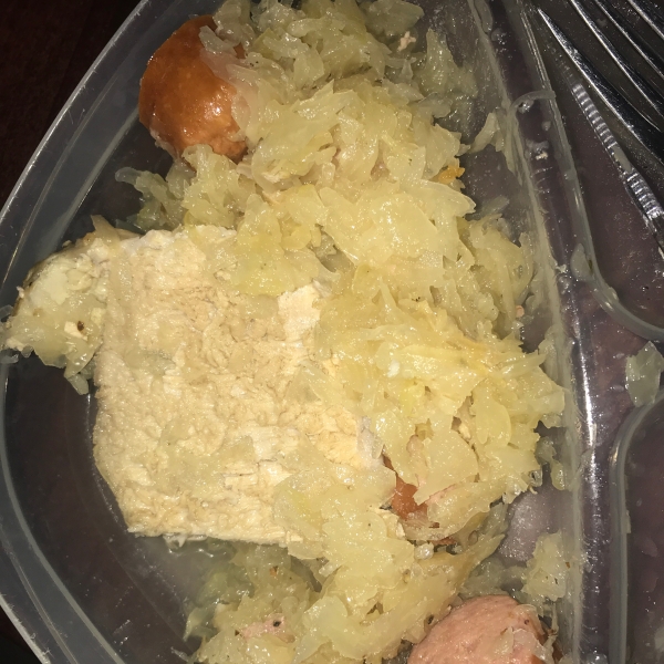 Pork Roast with Sauerkraut and Kielbasa