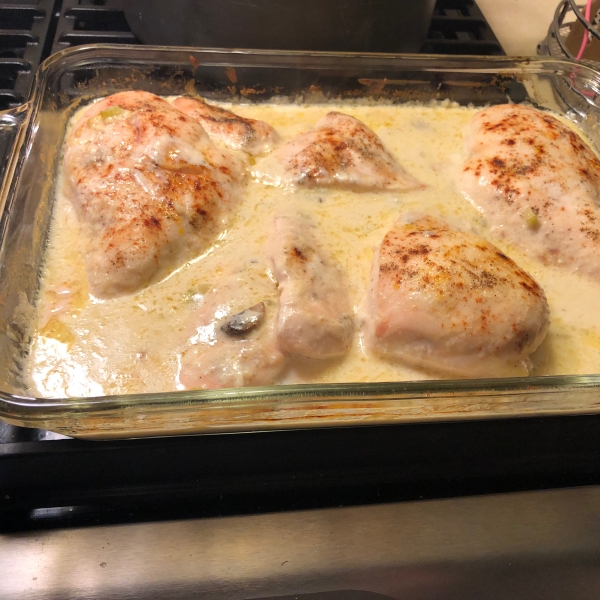 Celery Wine Baked Chicken