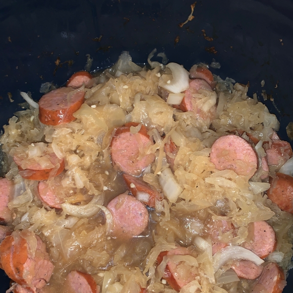 Slow Cooker Kielbasa and Beer