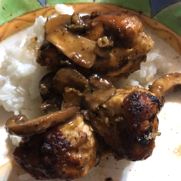 Chicken Marsala Over White Rice