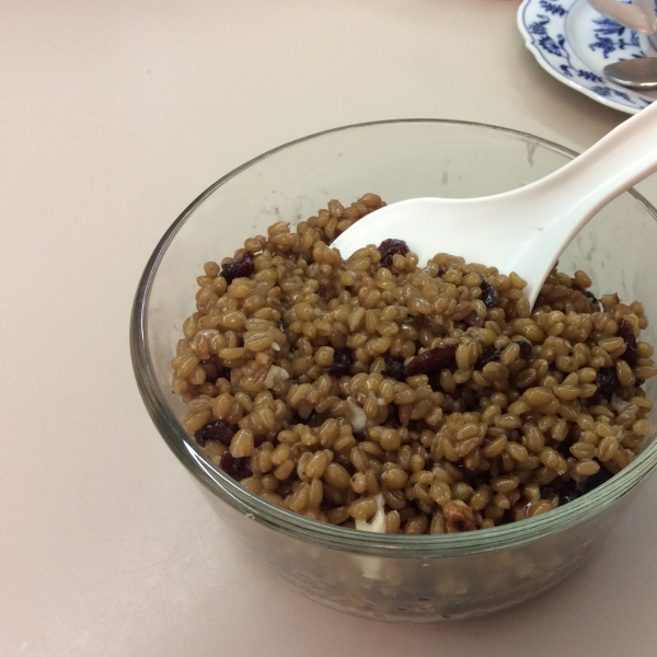 Pear Walnut Wheat Berry Salad