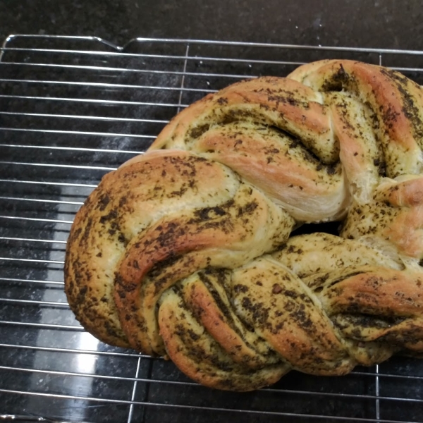 Braided Bread with Pesto