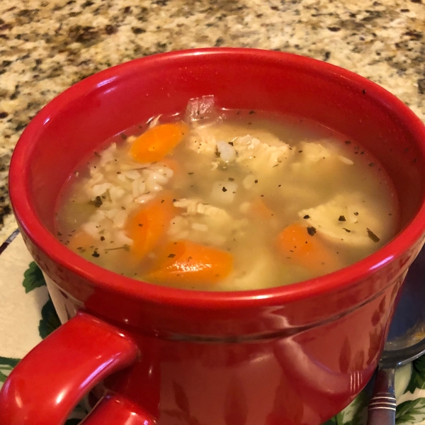 Tarragon Chicken and Rice Soup