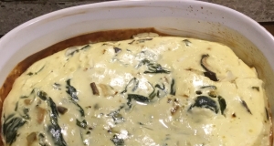 Crustless Spinach and Mushroom Quiche