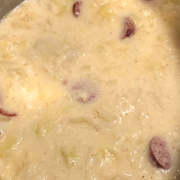 Bratwurst, Potato and Cabbage Soup