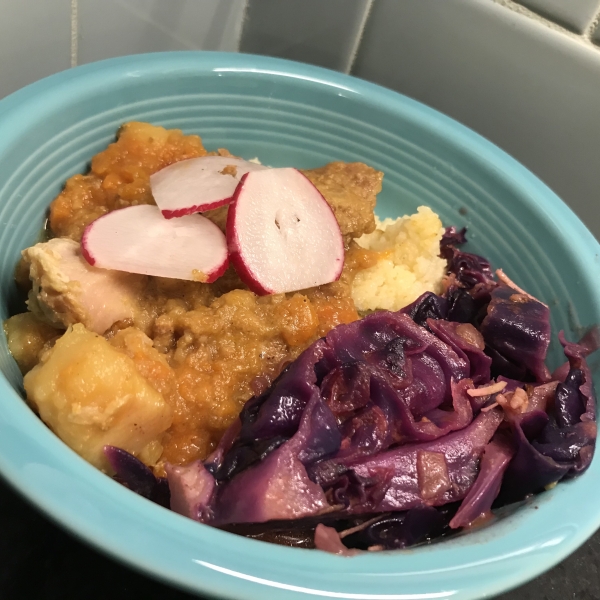 Paleo Chicken with Apple and Sweet Potato