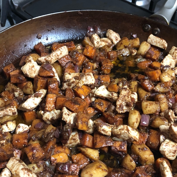 Paleo Chicken with Apple and Sweet Potato