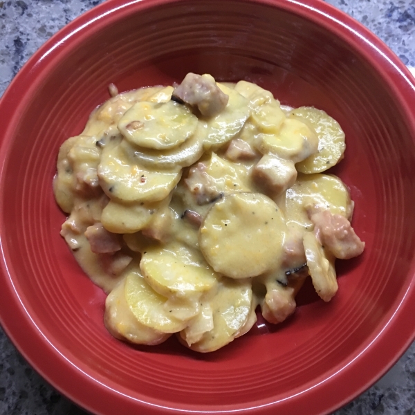 Slow Cooker Ham and Scalloped Potatoes