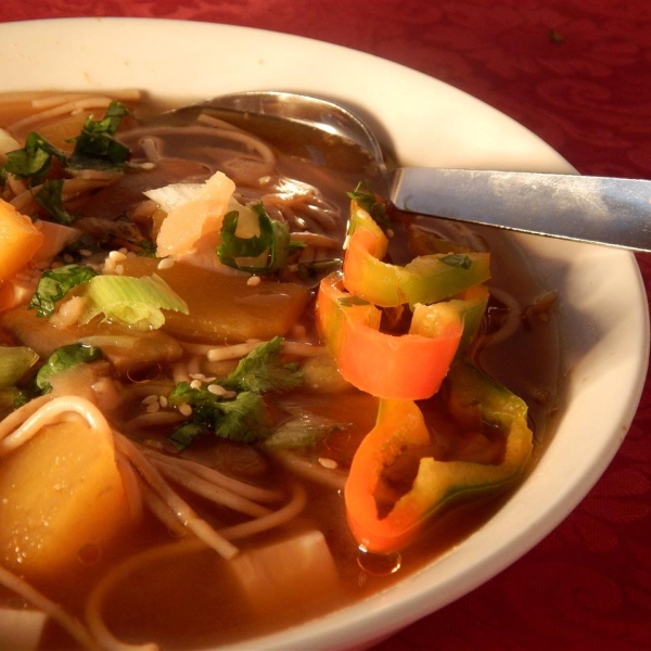 Pumpkin and Tofu Miso Soup