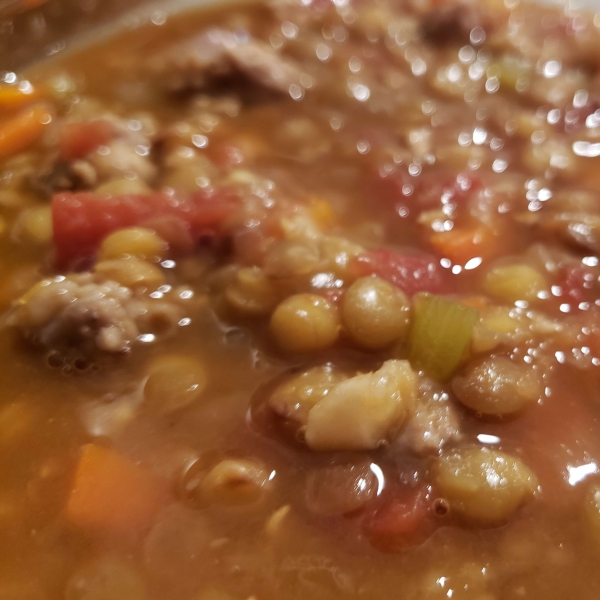 Easy Lentil-Sausage Soup