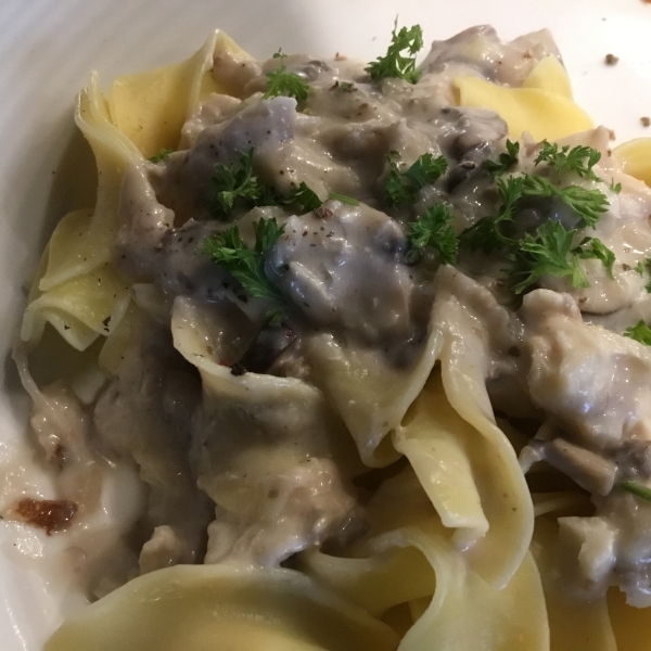 Halibut Stroganoff